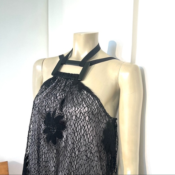 Vintage ROMAN KEFLAY Silk Satin and Lace Dres - Picture 6 of 10